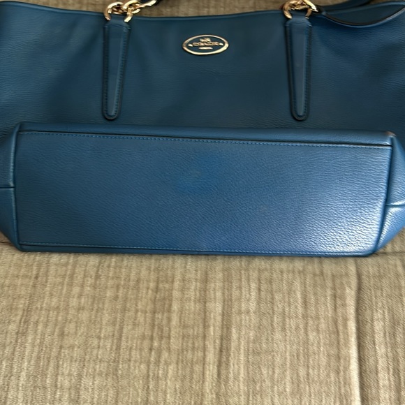 Coach blue Chicago,Ellis Tote with zipper closure inside pocket with zipper - Picture 4 of 8